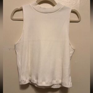 Old Navy Women's White Ribbed Tank Top
